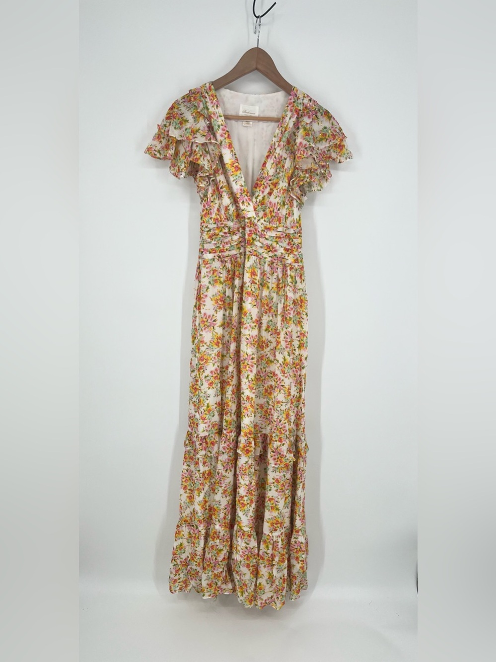 Shoshanna Lucinda floral maxi dress in Optic Lemon Gold print | 8 - Picture 12 of 14